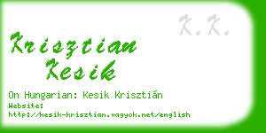 krisztian kesik business card